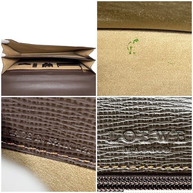 Loewe Business Bag Brown Anagram Excellent Condition Document Bag Leather