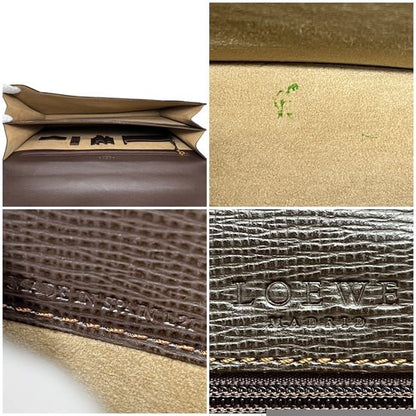 Loewe Business Bag Brown Anagram Excellent Condition Document Bag Leather