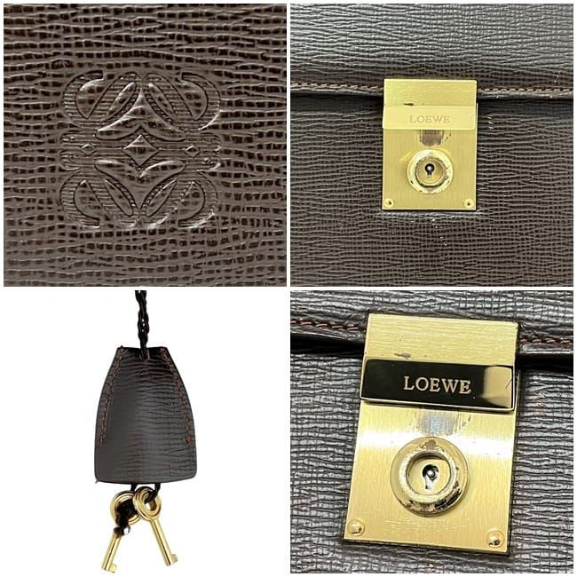 Loewe Business Bag Brown Anagram Excellent Condition Document Bag Leather