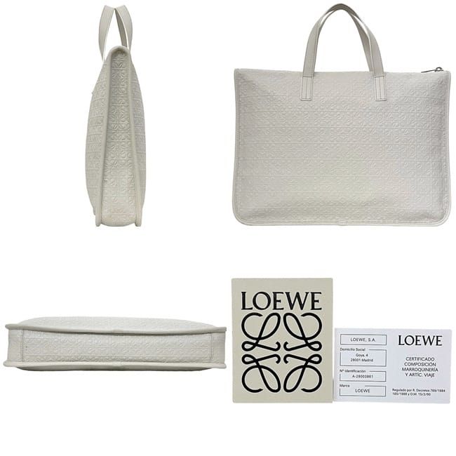 Loewe Business Bag White Repeat Anagram 358.23l18