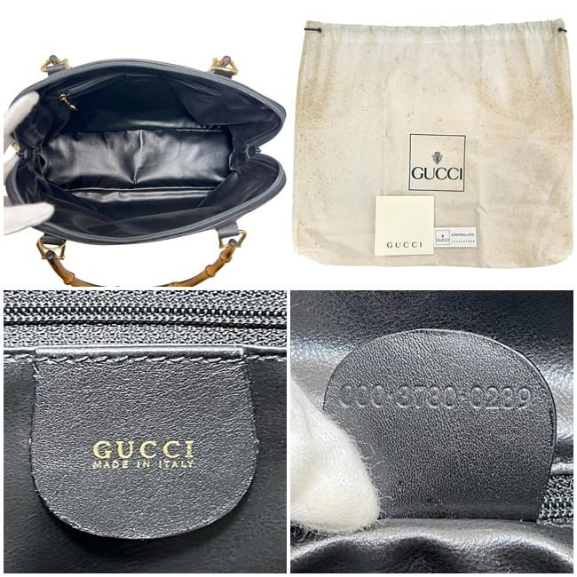 Gucci 2 Way Bag Black 000 3780 0289 Excellent Condition Leather