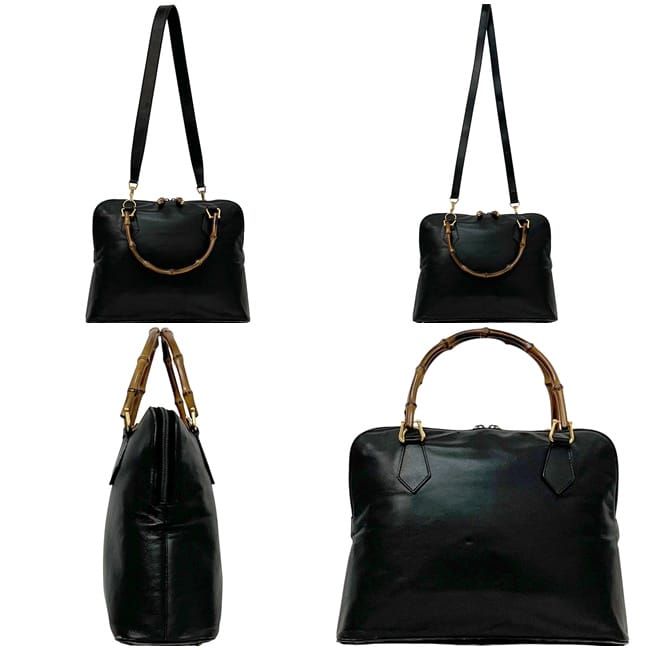 Gucci 2 Way Bag Black 000 3780 0289 Excellent Condition Leather