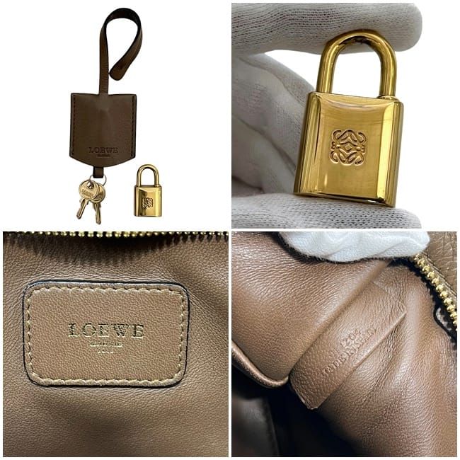 Loewe Handbag Amazona 28 Beige Brown Amazona