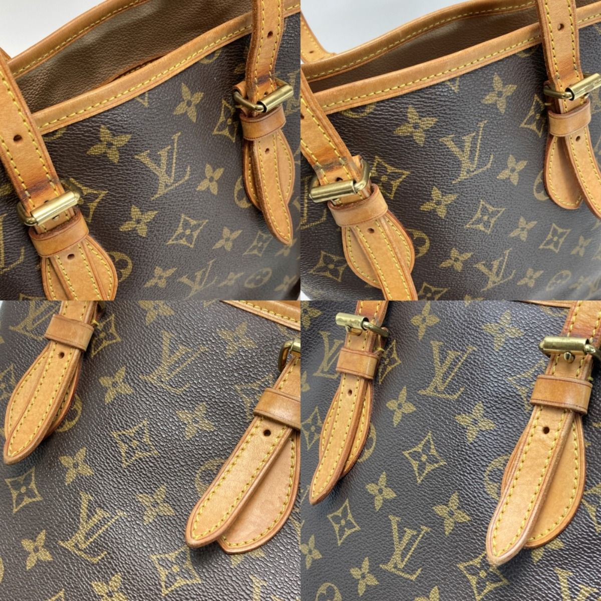 Louis Vuitton Monogram Petit Baguette Tote Bag M42238 Shoulder Bag with Pouch