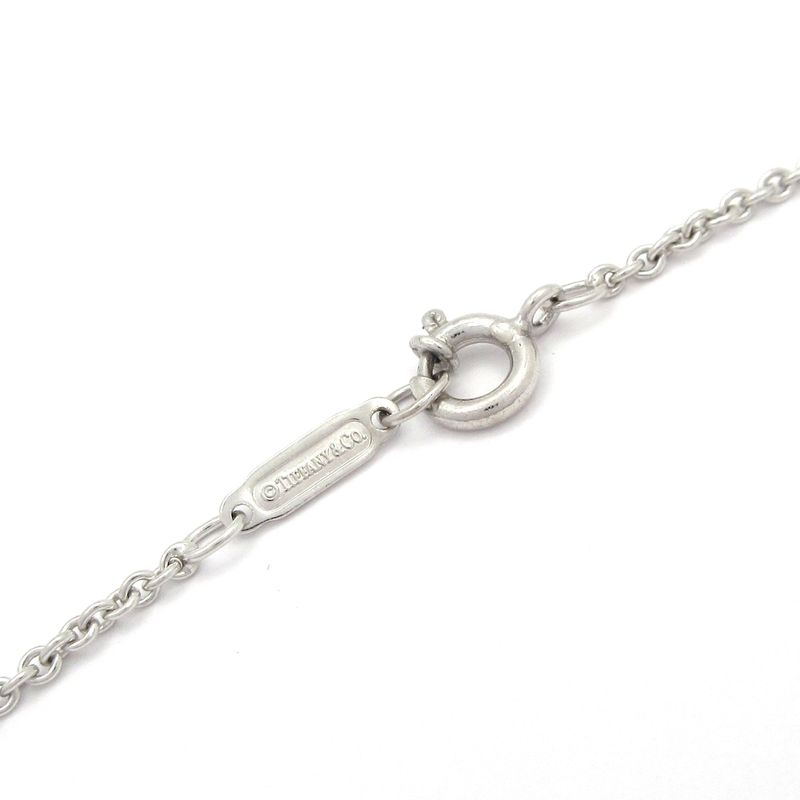 Tiffany & Co Necklace Atlas Open Bar 18K White Gold X Diamonds 18P Diamonds
