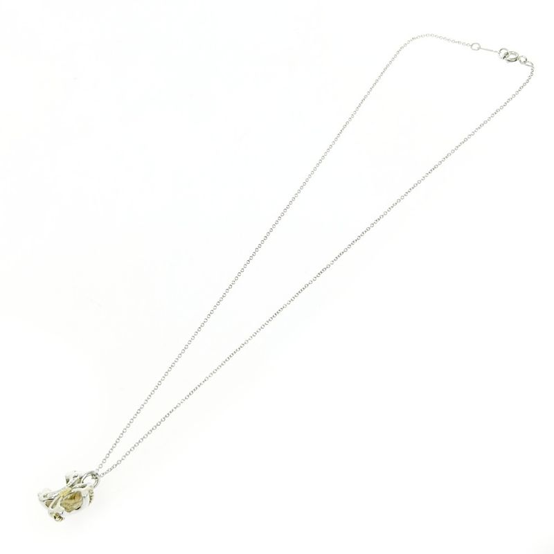 Tiffany & Co Silver Gold Signature Cross Necklace 4.9g 925 750 Engraved 499135