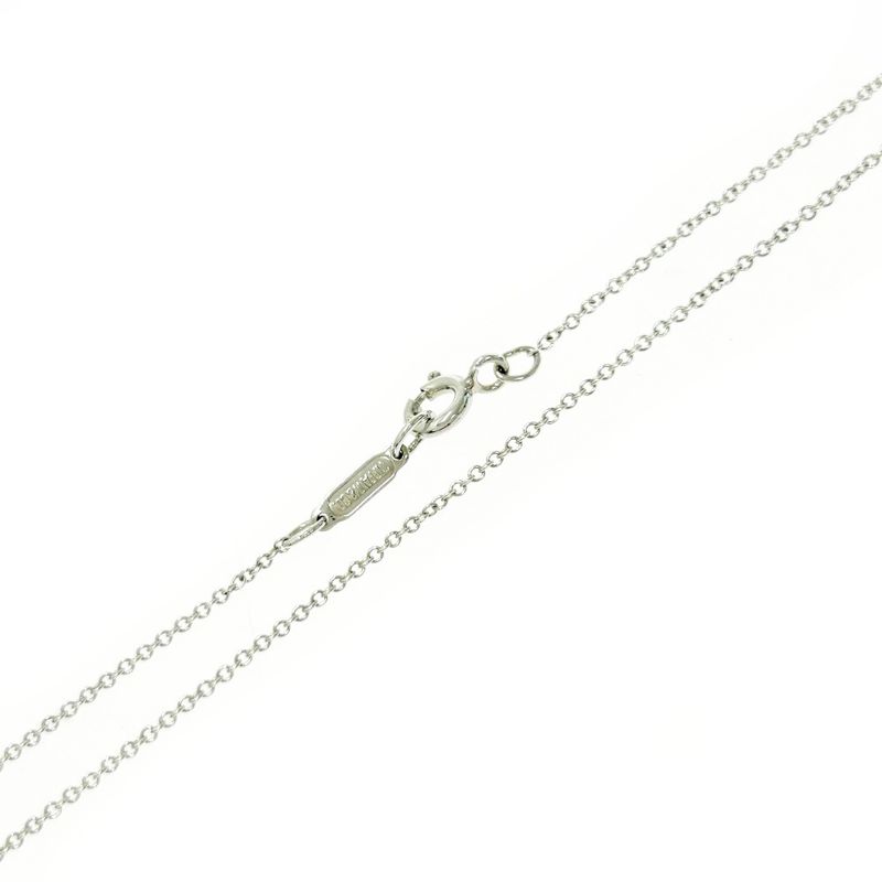 Tiffany & Co Silver Gold Signature Cross Necklace 4.9g 925 750 Engraved 499135