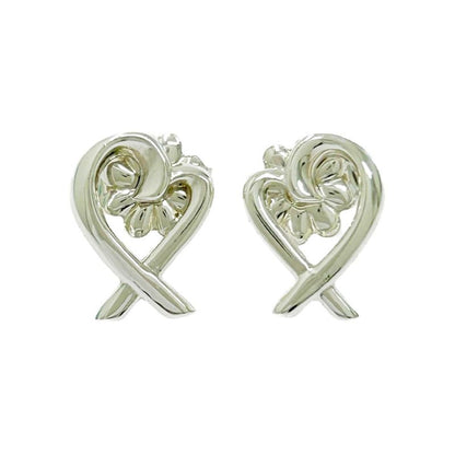 Tiffany & Co Silver Paloma Picasso Loving Heart Earrings 1.4g 925 Engraved