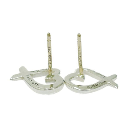 Tiffany & Co Silver Paloma Picasso Loving Heart Earrings 1.4g 925 Engraved