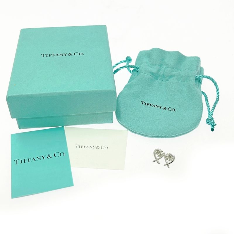 Tiffany & Co Silver Paloma Picasso Loving Heart Earrings 1.4g 925 Engraved