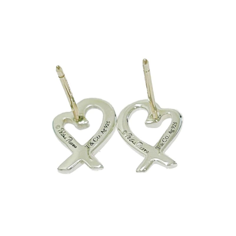 Tiffany & Co Silver Paloma Picasso Loving Heart Earrings 1.4g 925 Engraved