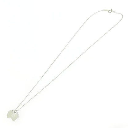 Tiffany & Co Silver Return to Mini Double Heart Necklace 3.0g 925 Engraved