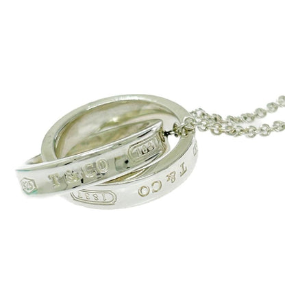 Tiffany & Co Silver 1837 Interlocking Circle Necklace 10.5g 925 Engraved 499010