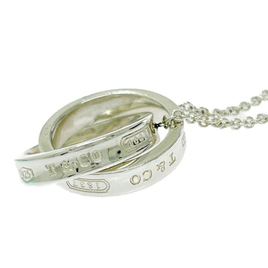 Tiffany & Co Silver 1837 Interlocking Circle Necklace 10.5g 925 Engraved 499010