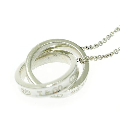 Tiffany & Co Silver 1837 Interlocking Circle Necklace 10.5g 925 Engraved 499010