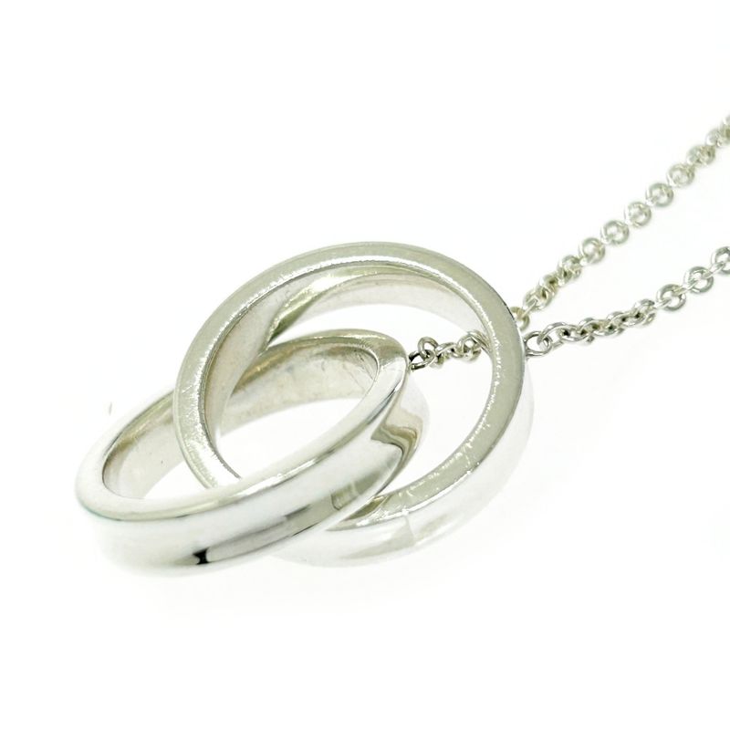 Tiffany & Co Silver 1837 Interlocking Circle Necklace 10.5g 925 Engraved 499010
