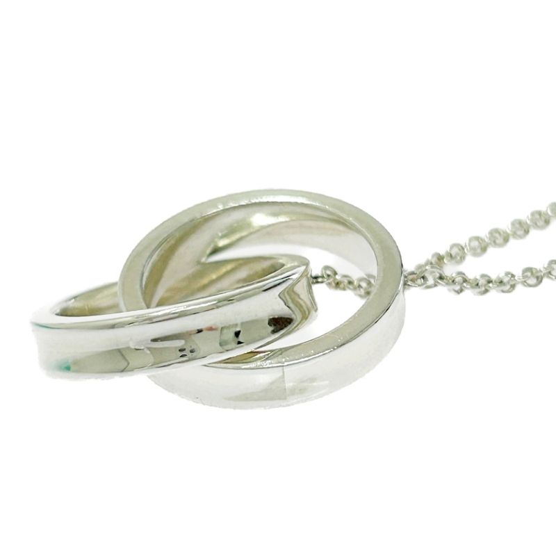 Tiffany & Co Silver 1837 Interlocking Circle Necklace 10.5g 925 Engraved 499010