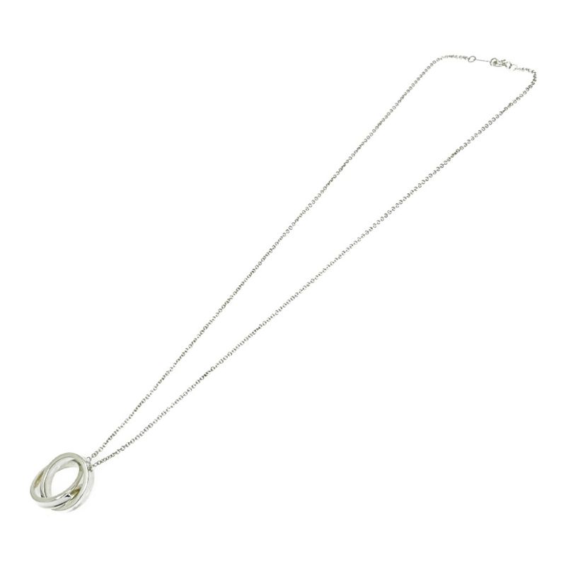 Tiffany & Co Silver 1837 Interlocking Circle Necklace 10.5g 925 Engraved 499010