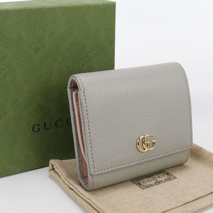 Gucci Medium Wallet GG Marmont 598587 Bifold Wallet Leather Women