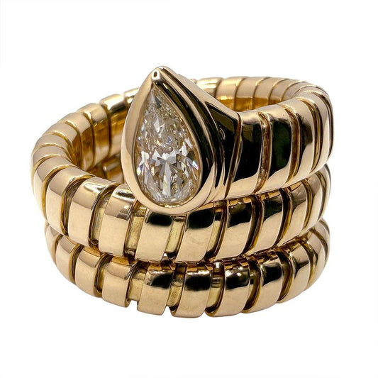 Bulgari Tubogas Diamond Ring