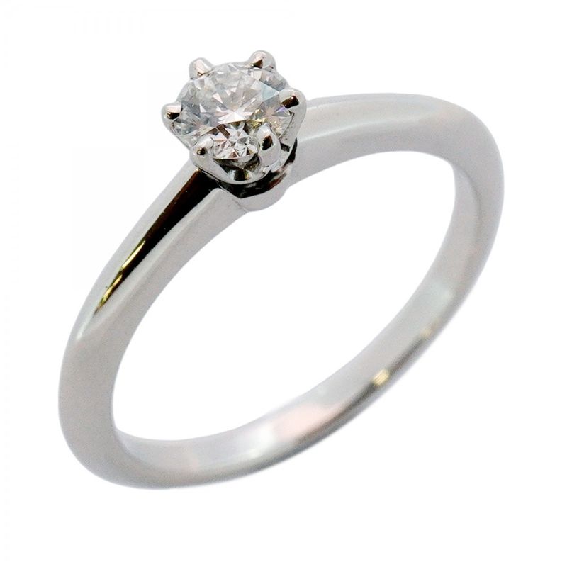 Tiffany & Co Ring Solitaire 1PD Pt950 Platinum Diamond 025ct 105 Ladies