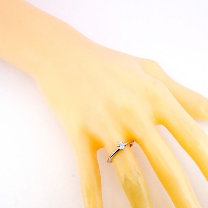 Tiffany & Co Ring Solitaire 1PD Pt950 Platinum Diamond 025ct 105 Ladies