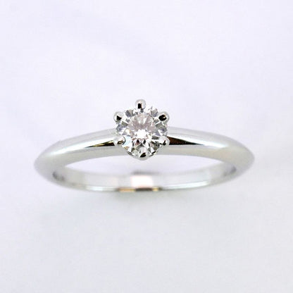 Tiffany & Co Ring Solitaire 1PD Pt950 Platinum Diamond 025ct 105 Ladies