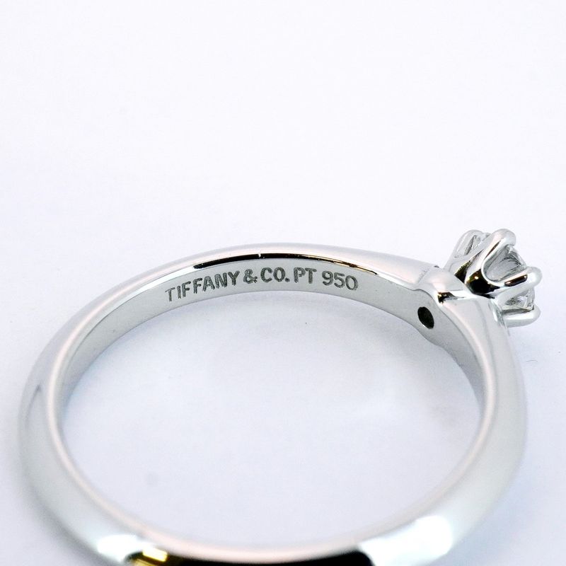Tiffany & Co Ring Solitaire 1PD Pt950 Platinum Diamond 025ct 105 Ladies