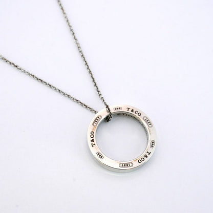 Tiffany & Co Necklace 1837 Round Shape Circle 925 Silver Ladies