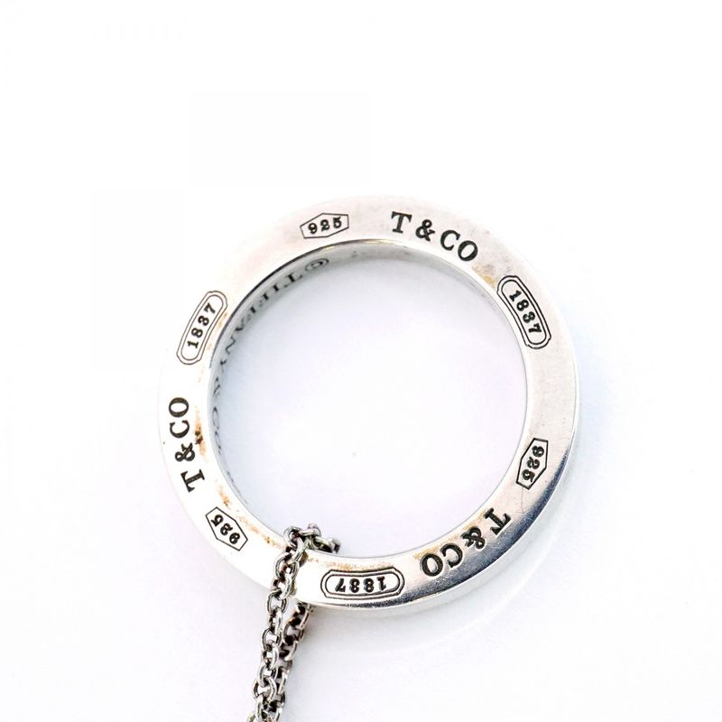 Tiffany & Co Necklace 1837 Round Shape Circle 925 Silver Ladies