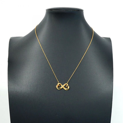 Tiffany & Co Necklace Double Rubbing Heart 18K Yellow Gold Yellow Gold Ladies