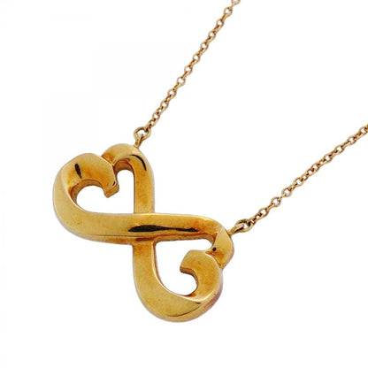 Tiffany & Co Necklace Double Rubbing Heart 18K Yellow Gold Yellow Gold Ladies