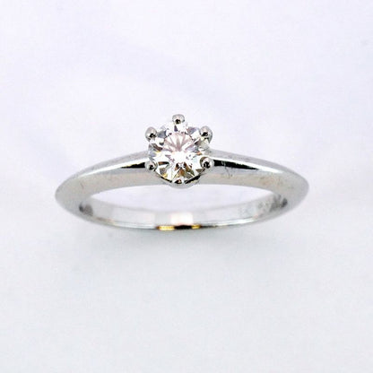 Tiffany & Co Ring Solitaire 1PD Pt950 Platinum Diamond 025ct 65 Ladies