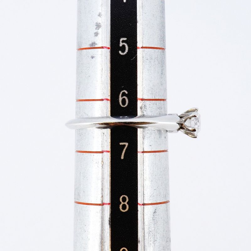 Tiffany & Co Ring Solitaire 1PD Pt950 Platinum Diamond 025ct 65 Ladies