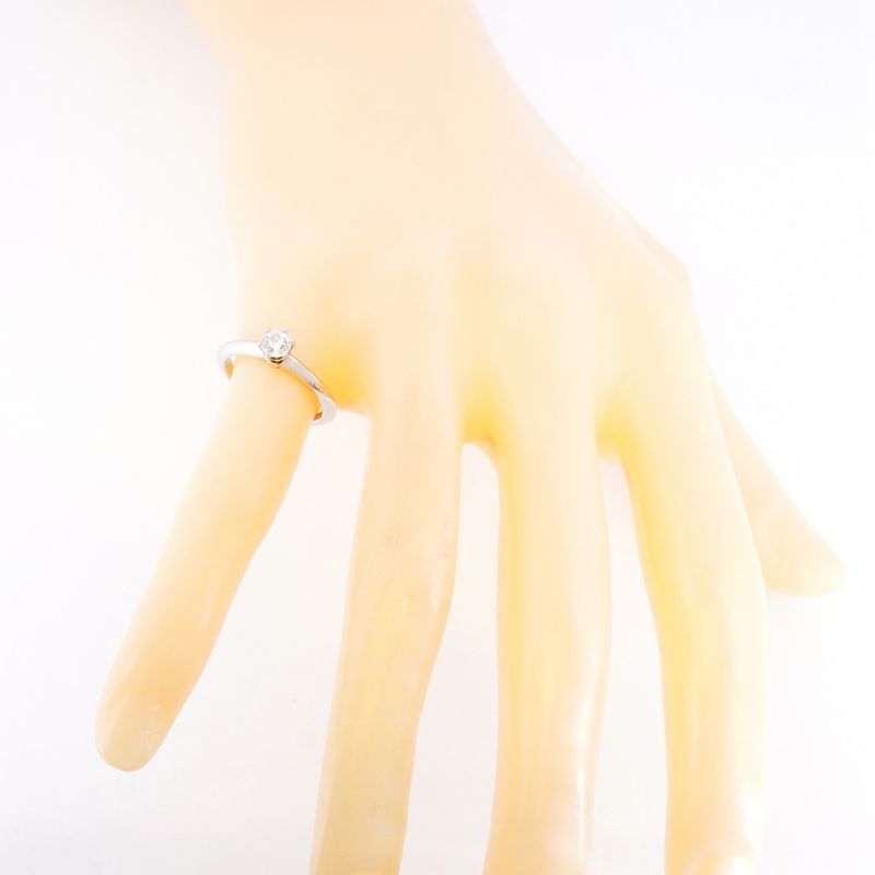 Tiffany & Co Ring Solitaire 1PD Pt950 Platinum Diamond 025ct 65 Ladies