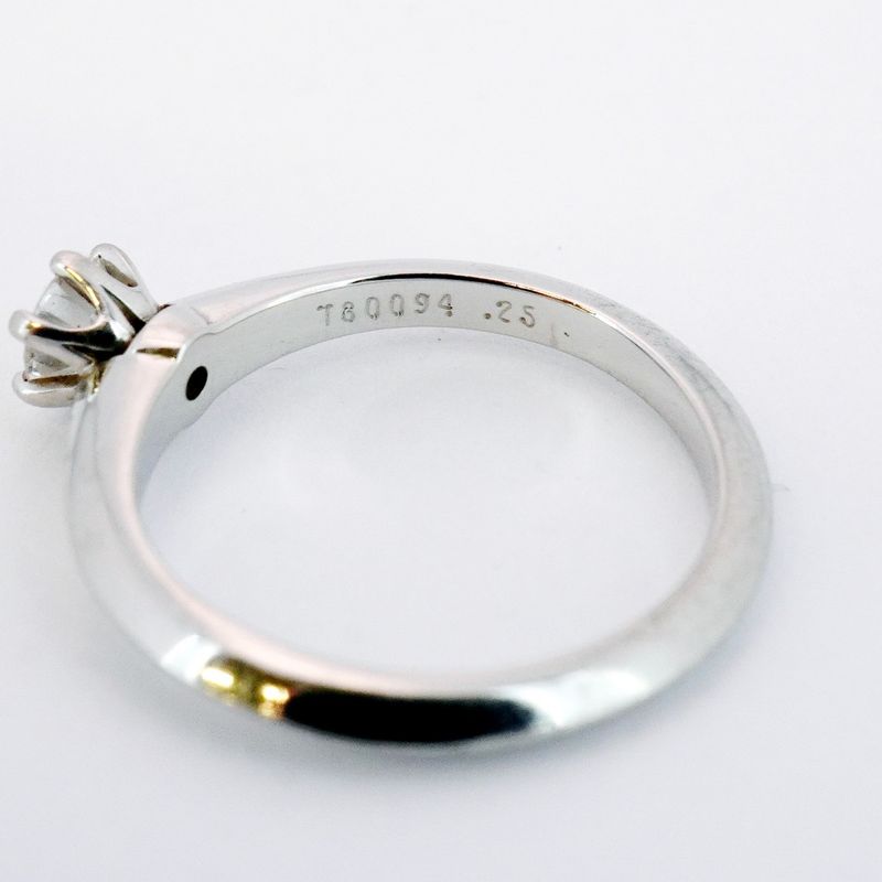 Tiffany & Co Ring Solitaire 1PD Pt950 Platinum Diamond 025ct 65 Ladies