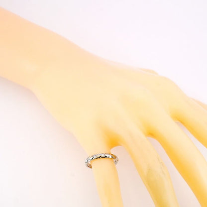 Chanel Ring Matelasse 3PD Pt950 Platinum Diamond #50 Ladies