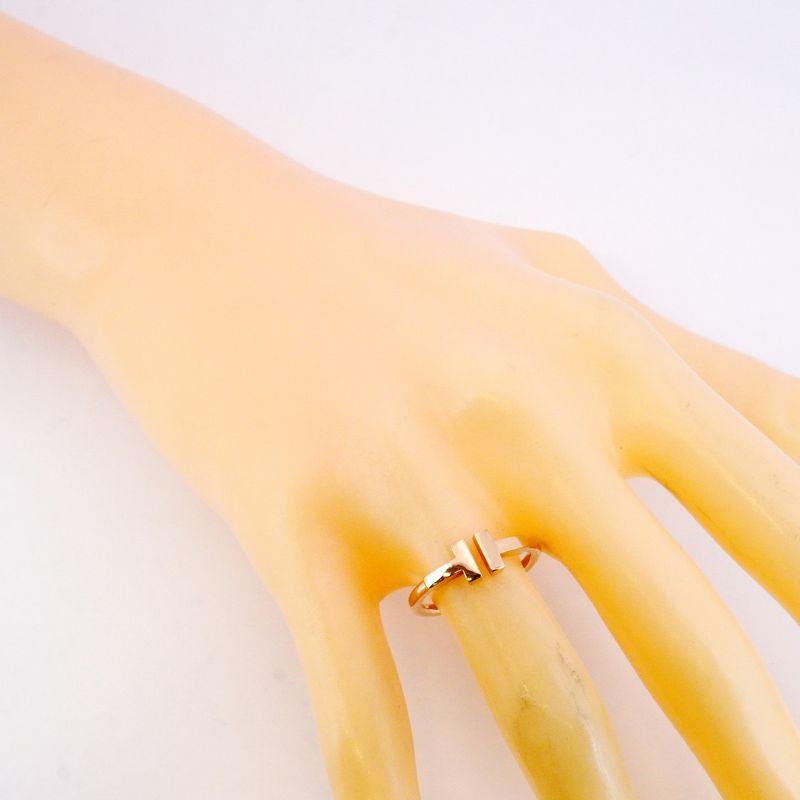 Tiffany & Co Ring T-wire 18K Pink Gold Pink Gold #10 Ladies