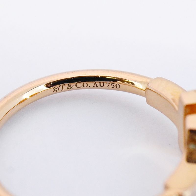 Tiffany & Co Ring T-wire 18K Pink Gold Pink Gold #10 Ladies