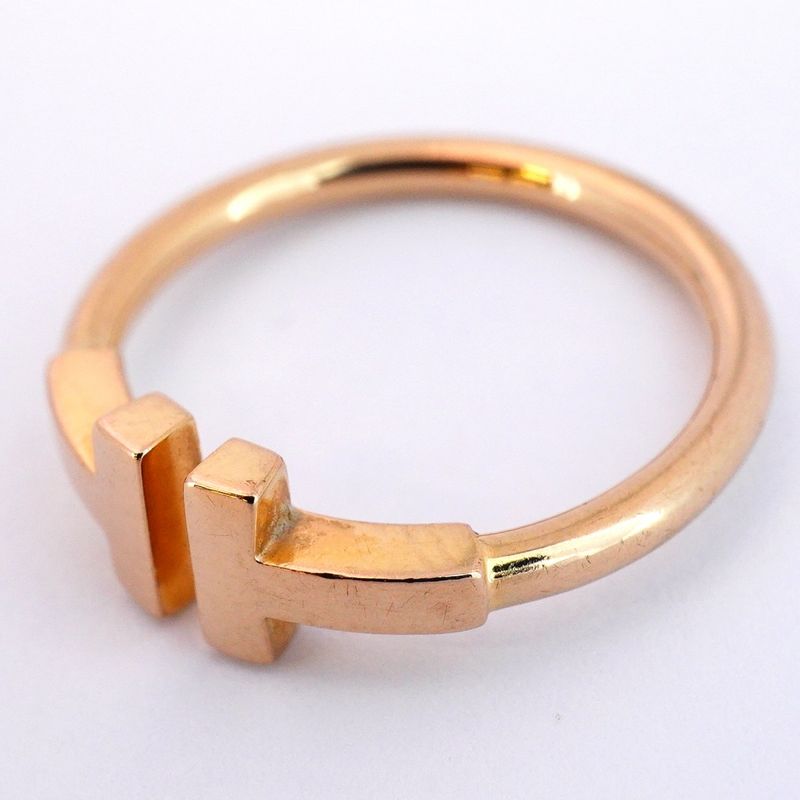Tiffany & Co Ring T-wire 18K Pink Gold Pink Gold #10 Ladies