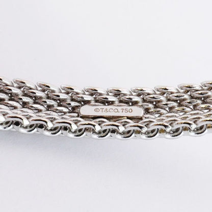 Tiffany & Co Bangle Somerset 18K White Gold White Togo Old Ladies