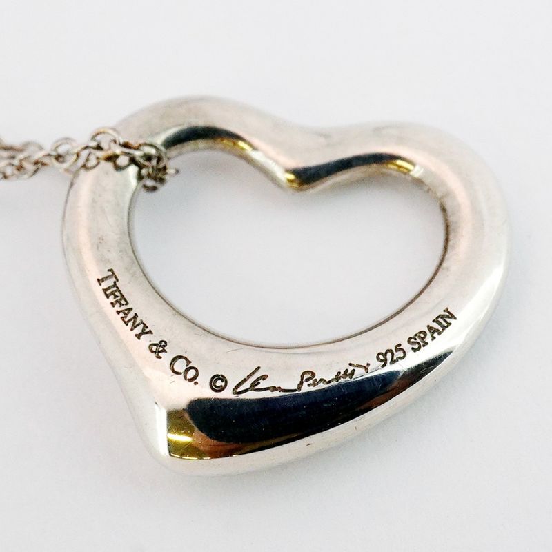 Tiffany & Co Necklace Open Heart Silver 925 Ladies