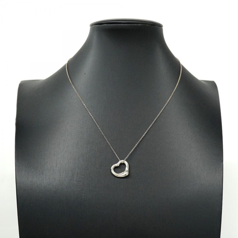 Tiffany & Co Necklace Open Heart Silver 925 Ladies