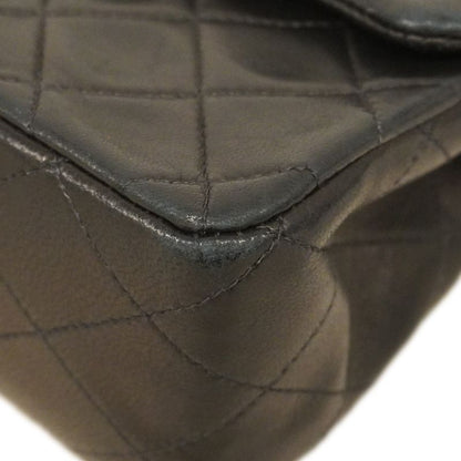 Chanel Shoulder Bag Matelasse Lambskin Black Gold Hardware Women