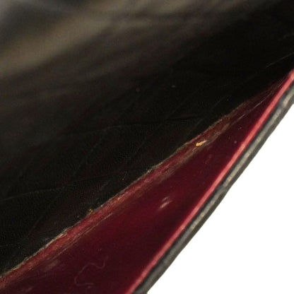 Chanel Shoulder Bag Matelasse Lambskin Black Gold Hardware Women