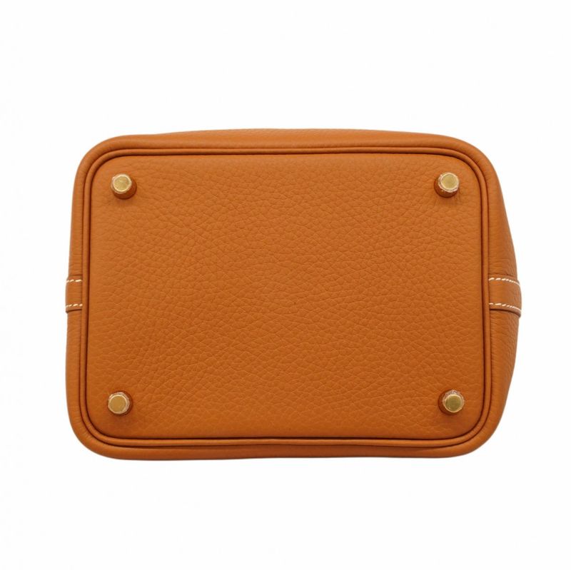 Hermes Handbag Picotin Lock PM Taurillon Cles Mance Gold Hardware K Engraved