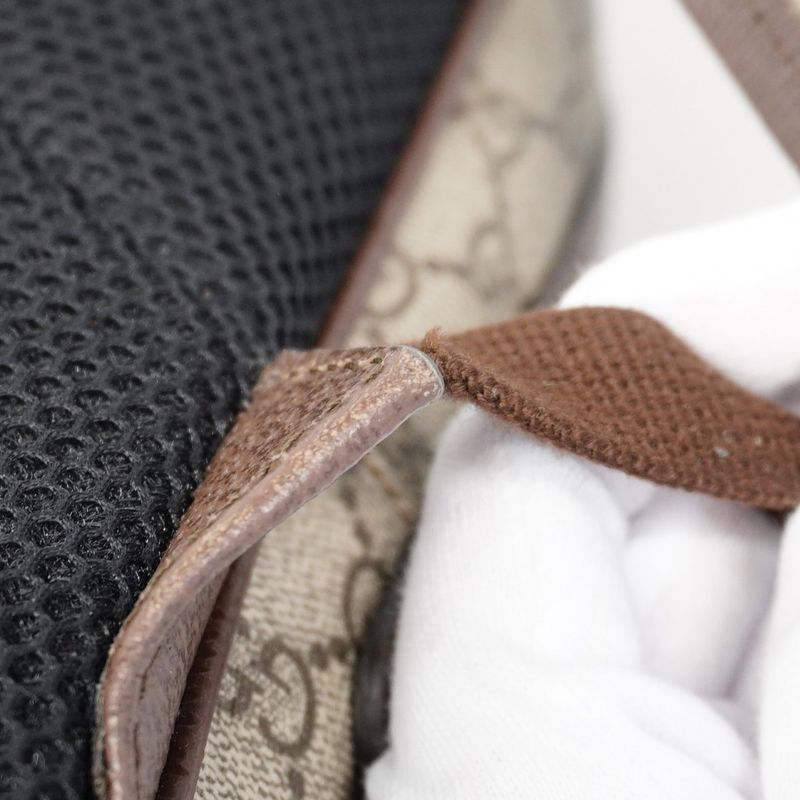 Gucci Backpack Daypack Ophidia 547965 PVC Brown Gold Hardware Women