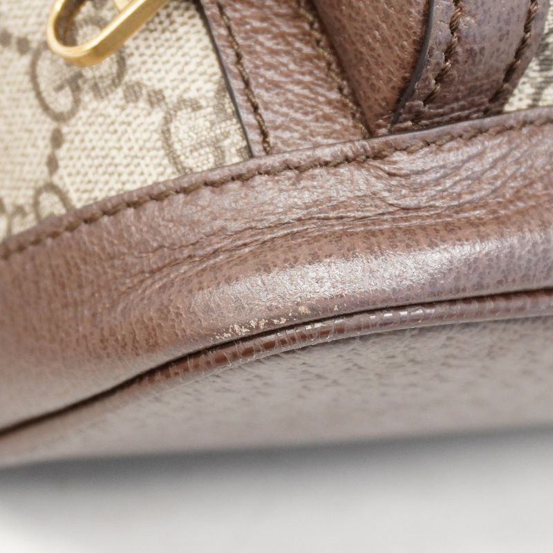 Gucci Backpack Daypack Ophidia 547965 PVC Brown Gold Hardware Women