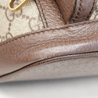 Gucci Backpack Daypack Ophidia 547965 PVC Brown Gold Hardware Women