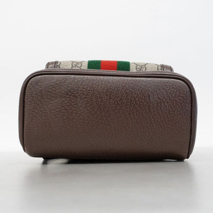 Gucci Backpack Daypack Ophidia 547965 PVC Brown Gold Hardware Women